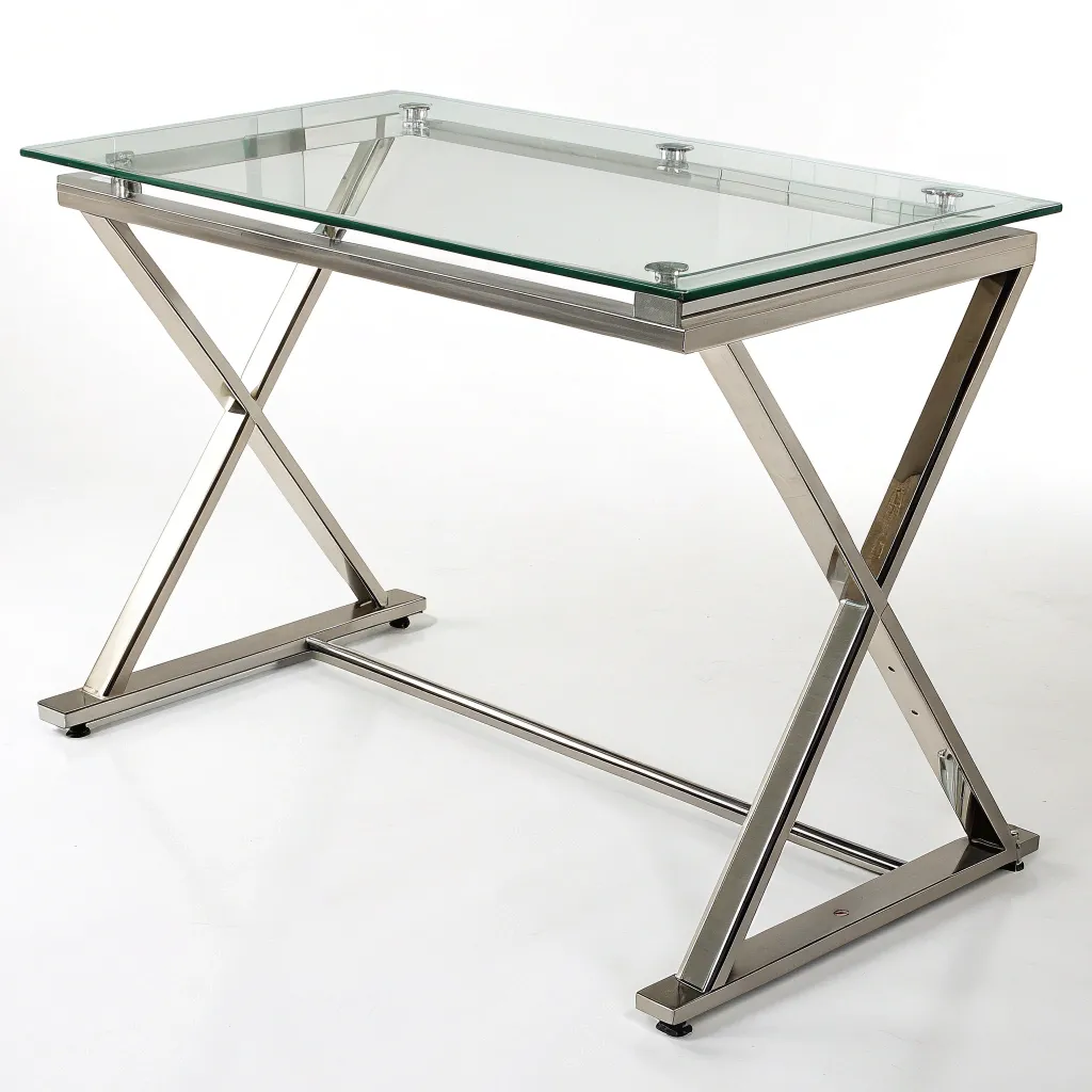 Modern Metal and Glass Desk